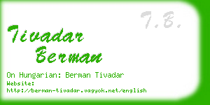 tivadar berman business card